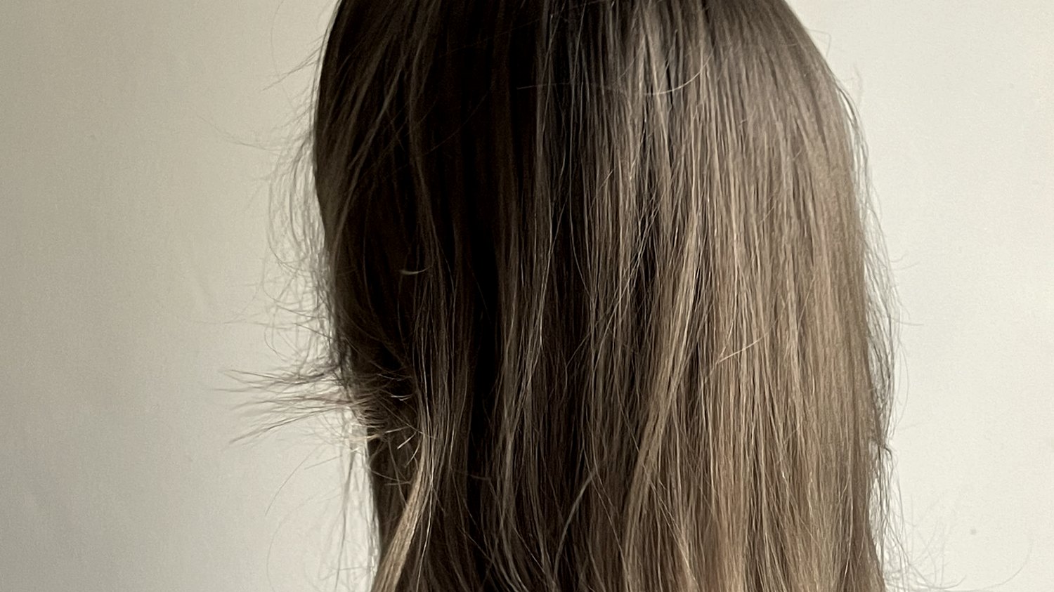 Cabelo longo e liso visto de costas